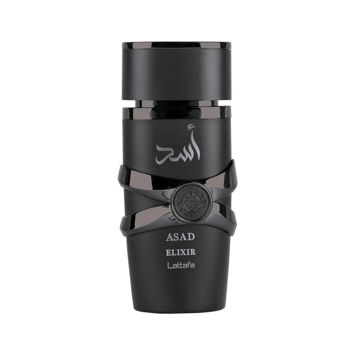 Lattafa Asad Elixir Eau de Parfum 100ml bottle with its box